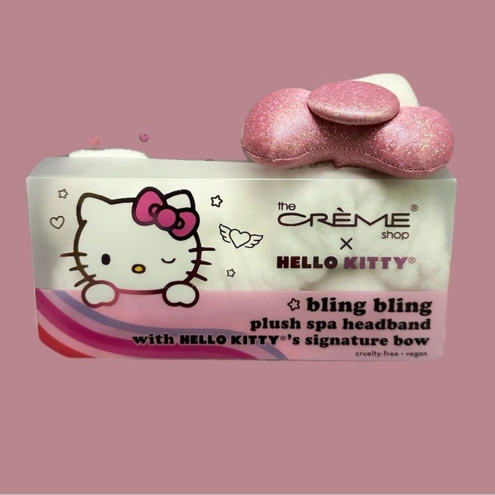Hello Kitty Pink Plush Spa Headband with Bow
